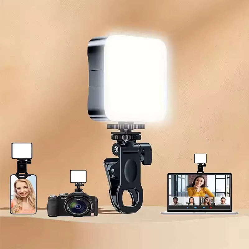 Multi-purpose Fill Light Adjustable Portable Clip-on Fill Light Battery Powered 3 Modes For Video Call Makeup Photo Lightings
