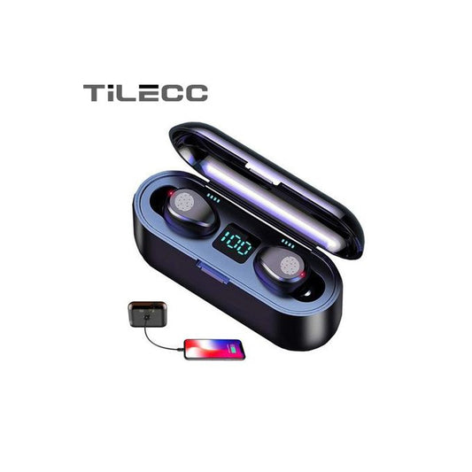 New F9 Fingerprint Touch Stereo Noise Cancelling Headphones- Black