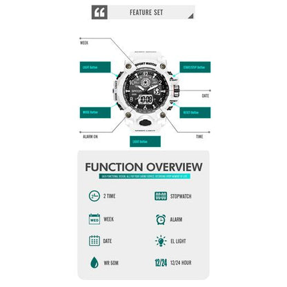 2026 Mens Digital Watch Wrist Watches With Date LED Stopwatch