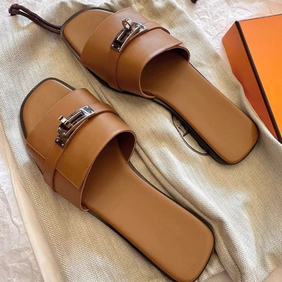 Slippers women's outerwear flat half slippers cool slippers women's summer