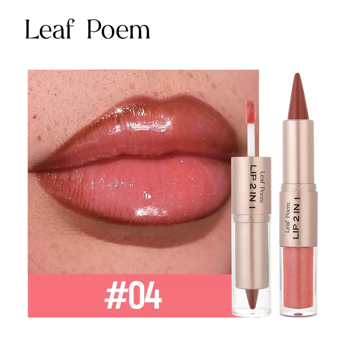 Cross-Border Exclusive Lipstick, Lip Liner, Lip Gloss, Dual-Ended Two-In-One