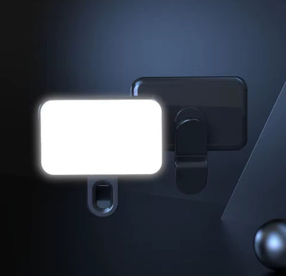 New Portable Mini Selfie Fill Light 3 Modes Adjustable Brightness Rechargeable Clip On For Mobile Phone Laptop Live Video
