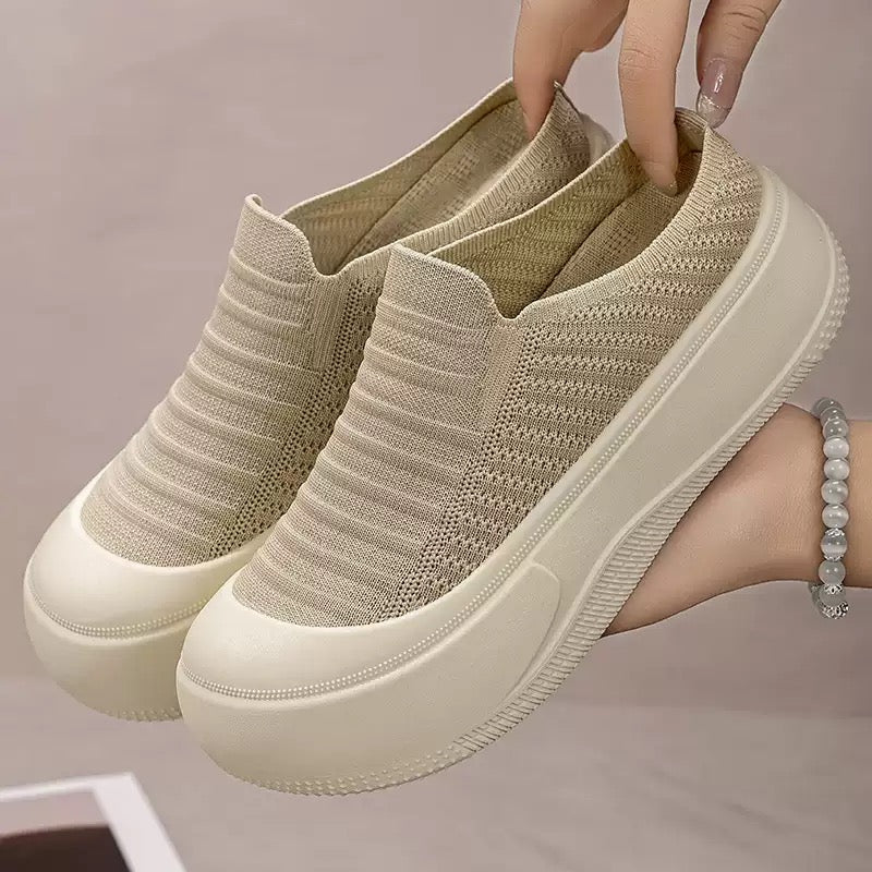 Shoes for Women, Summer Breathable Thick-Soled Shoes, Toe-Toe Slippers