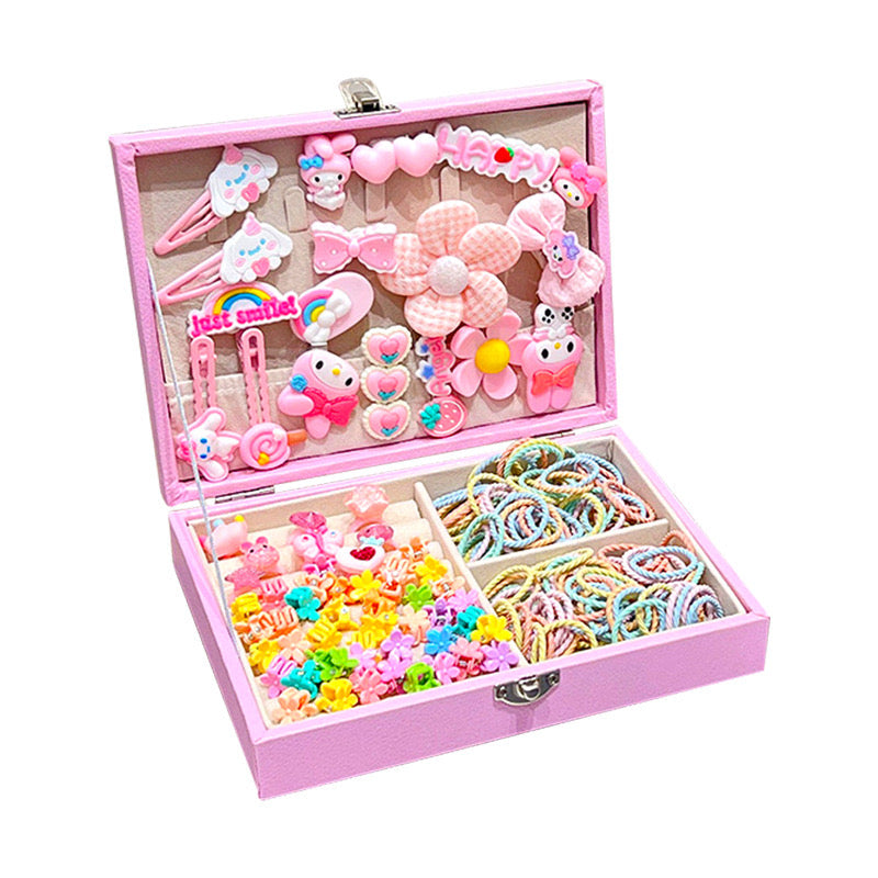 Cute Kids Hair Accessories Gift Set – Bows, Clips & Ties (Ages 2–12)