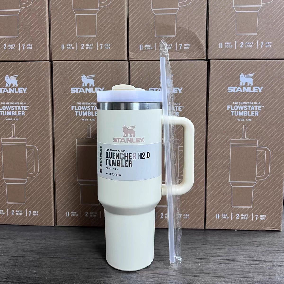 Stanley Quencher H2.0 Tumbler 40oz – Stainless Steel with Straw & Handle (2025 Edition)